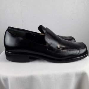 Franco Sarto Mens Loafers Black Leather 10 M Good
